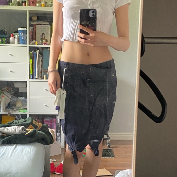 G-Star Raw Navy Cargo Skirt sz26 - Picture 9 of 11